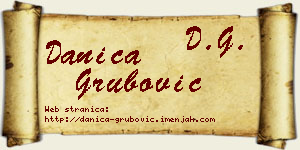 Danica Grubović vizit kartica